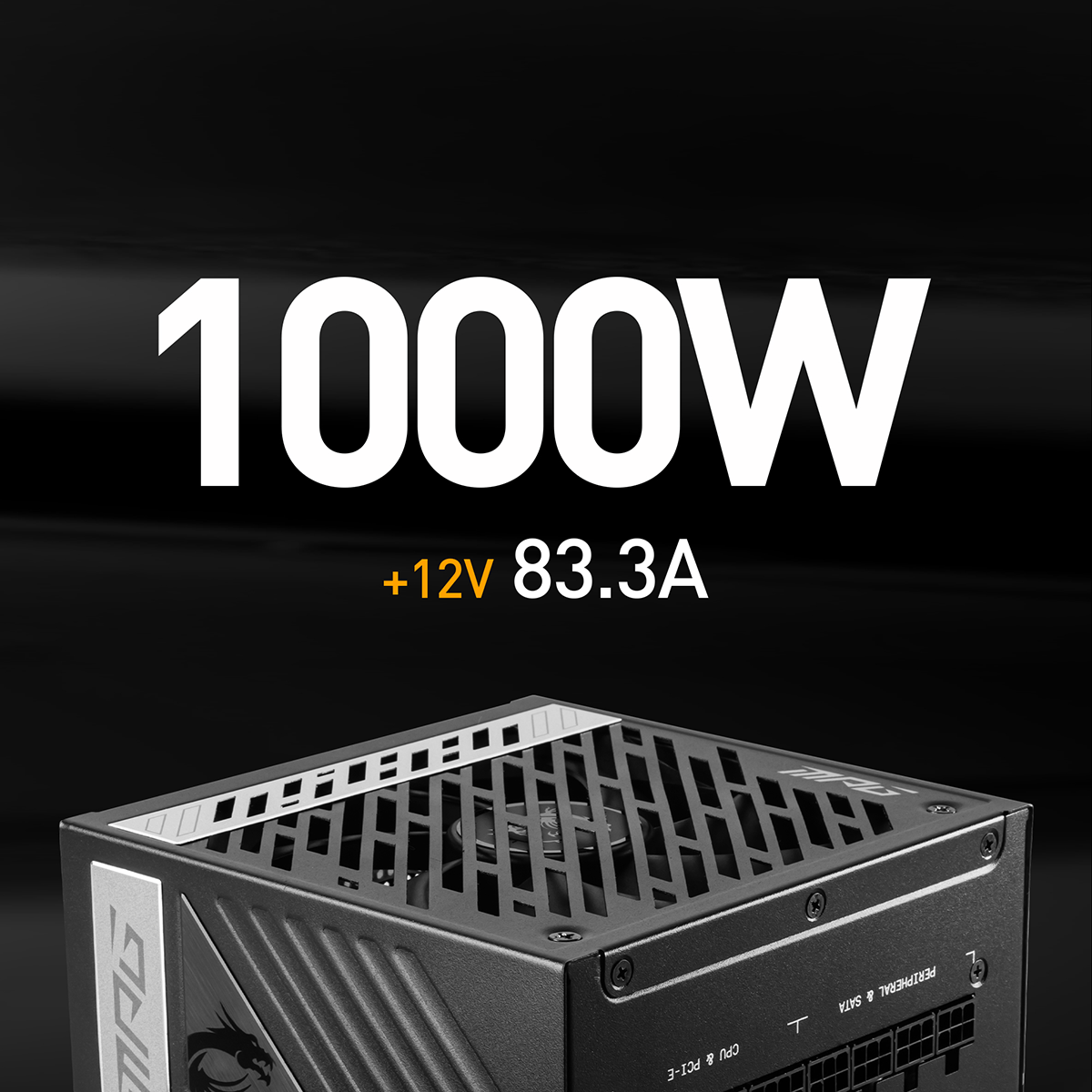 The MPG A1000G PCIE5 power supply